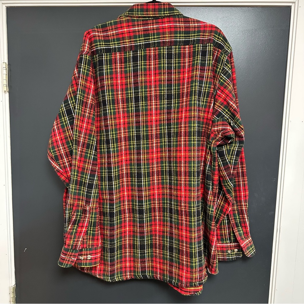 Five Brother Red Plaid Flannel Shirt View 3